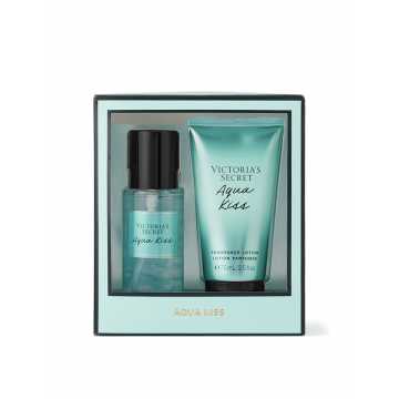 Set Cadou Victoria Secret, Aqua Kiss Gift Set, Spray corp 75 ml + Body Lotion 75 ml